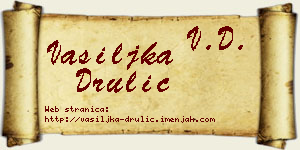 Vasiljka Drulić vizit kartica